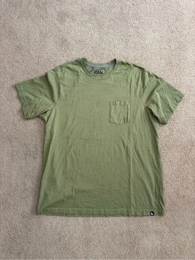 Eddie Bauer Olive Green Short-Sleeve Pocket Tee